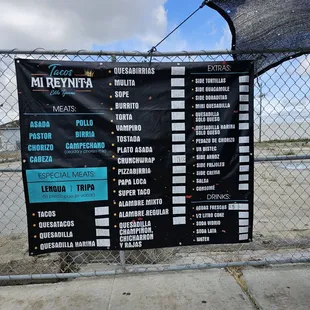 Their Glorious Menu..