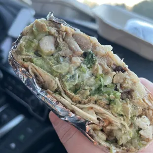 Crunch wrap with chicken