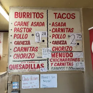 Updated menu 11/9/24