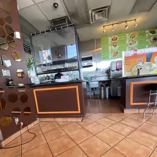 the inside of a restaurant