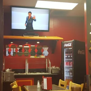 Their bar setup with a bean station
