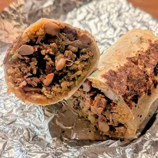Al Pastor Burrito, cross section