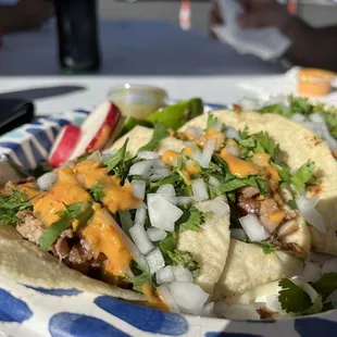 Tacos w/ fresh tortillas