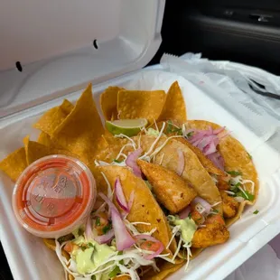 Mahi tacos $15