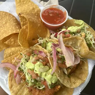 These mahi tacos were SO yummy!