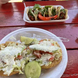 Vegetarian sopes! Yum!