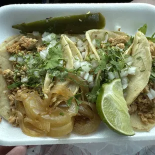 Chicken tacos with no changes