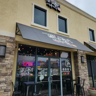 Outside and outdoor seating