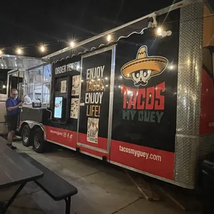 Outside view of food truck