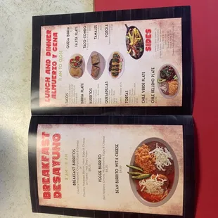 ramen and noodles, menu