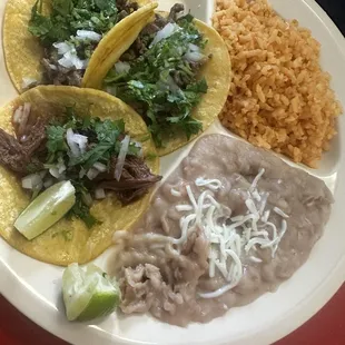 Three taco combo