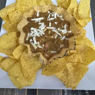Beans and chips