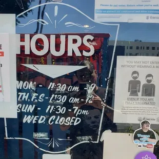 Sign in front entrance