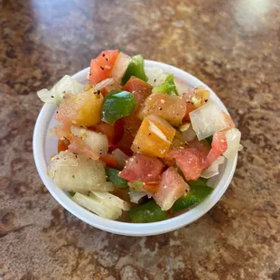 a bowl of taco salad
