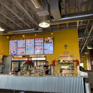 Menu and ordering counter