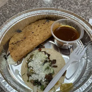 Asada street taco &amp; quesabirria