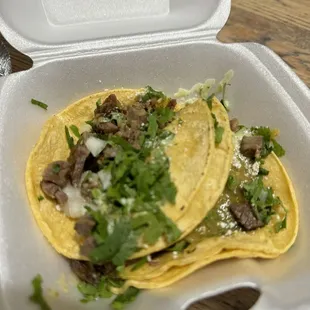 Carne asada tacos delicious!