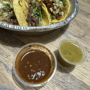 Both salsas were so good and spicy!!