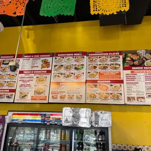 a mexican restaurant menu