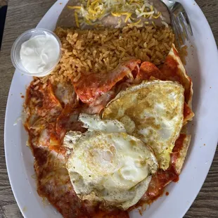 Chilaquiles &amp; Eggs Plate