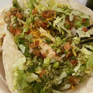  taco salad on a plate