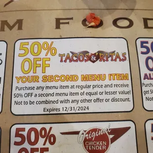 Get the tray place mat... to find the coupon