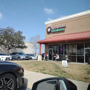 Notice the delivery person going in.