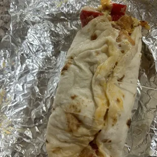 The chilaquiles taco