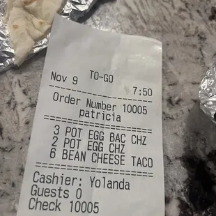 Here's receipt proof.