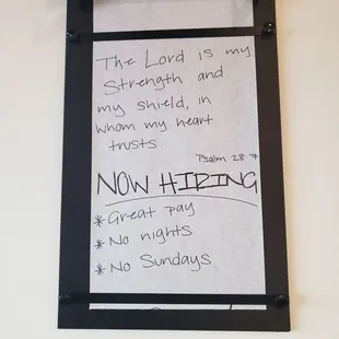 Tacos N Salsa Now Hiring. Fast paced, Fun Environment, Great Pay, No Nights, No Sundays. Family oriented and Religious Company!