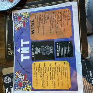 a menu for a mexican restaurant