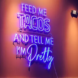 Signage indoors.