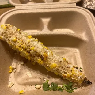 Street Corn, the part of the meal that we enjoyed.