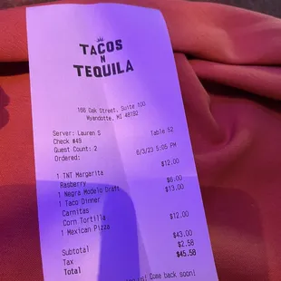 Receipt