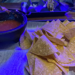 The chips and salsa. $4