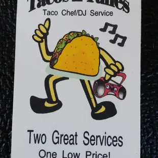 Tacos n Tunes  Business Card