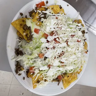 a plate of nachos
