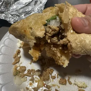 Al pastor regular corn taco.