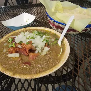 Carne en su jugo with 3 corn Tortillas. Everything was delish and the taste is Bomb!! Give it a try