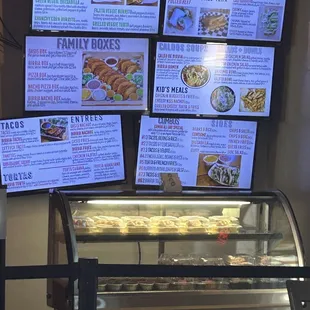 Menu and order area