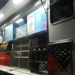 the inside of a food truck