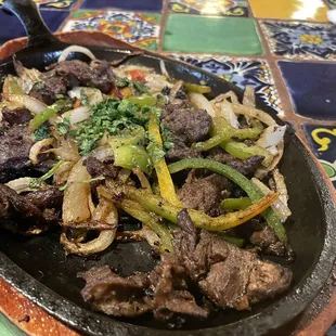 Beef fajitas