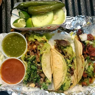 a variety of tacoss
