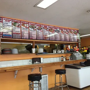the inside of a restaurant