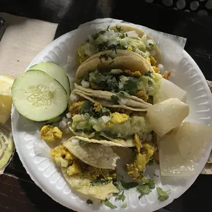 Regular Tacos with Pollo (Chicken)
