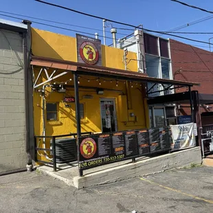 Back entrance with more parking