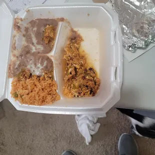 Sad excuse of a portion and ita aupposed to be juevos con chorizo not coming back . Amd it was delivery