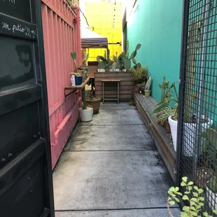 outside