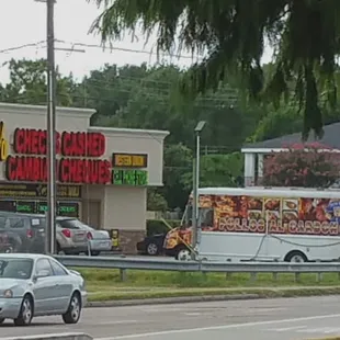 Looking at the taco truck from CVS across street.