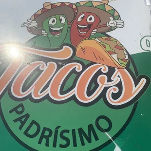 a close up of a sign
